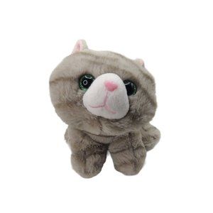 First and Main Fluffies Plush Fluffles Grey Gray Striped Cat Kitten Small 3864